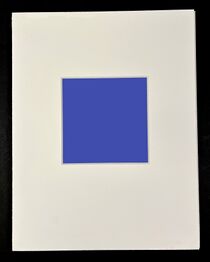 Outer window mat folded behind the backing board, for display in a frame