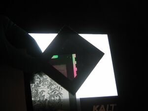 Positive Identification of Polyester base with cross-polarized filters