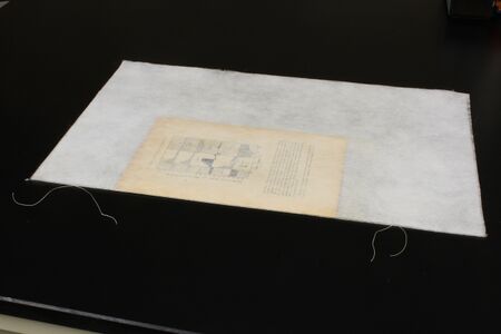 Book bifolium secured in polyester web