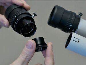 Attachment of Film Disks to Microscope Eyepiece