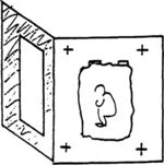Figure 2: Pencil marks indicating outer dimensions for new mat
