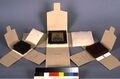 Cased daguerreotypes in padded tuxedo boxes ; image by JJ Chen, 1999, of collection material belonging to Harry Ransom Center, University of Texas at Austin