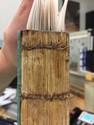 abbreviated sewing combined with oversewing (spine)