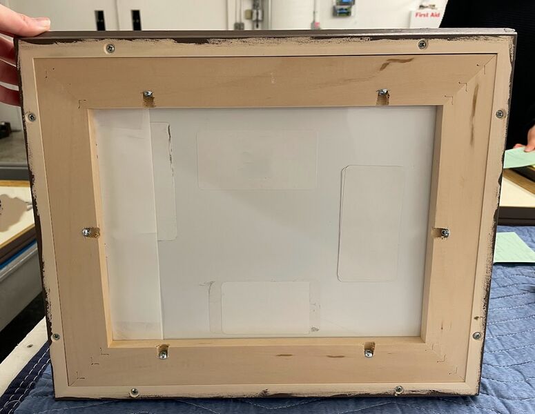 File:Frame with wooden strainer.jpg