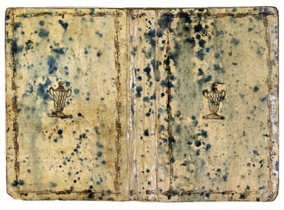 Stained parchment binding. 1787, German. Folger Shakespeare Library. AY851 G7 1787 cage.