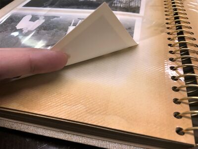 Stage III Deterioration of Magnetic Album Rubber Cement Adhesive